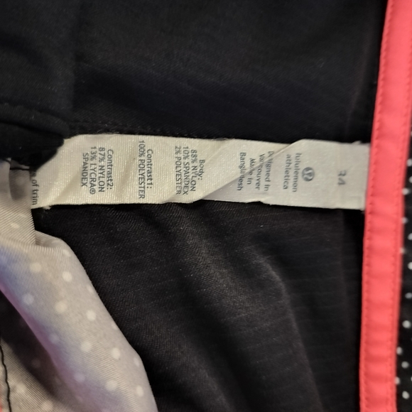 Lululemon Athletica Men's Black Pinstripe Pants Trouser, Drawstring. 34×34. - Picture 3 of 10